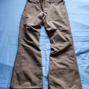 VOLCOM MEN'S FREAKIN SNOWBOARD CHINO PANTS BROWN SIZE SMALL IS USED